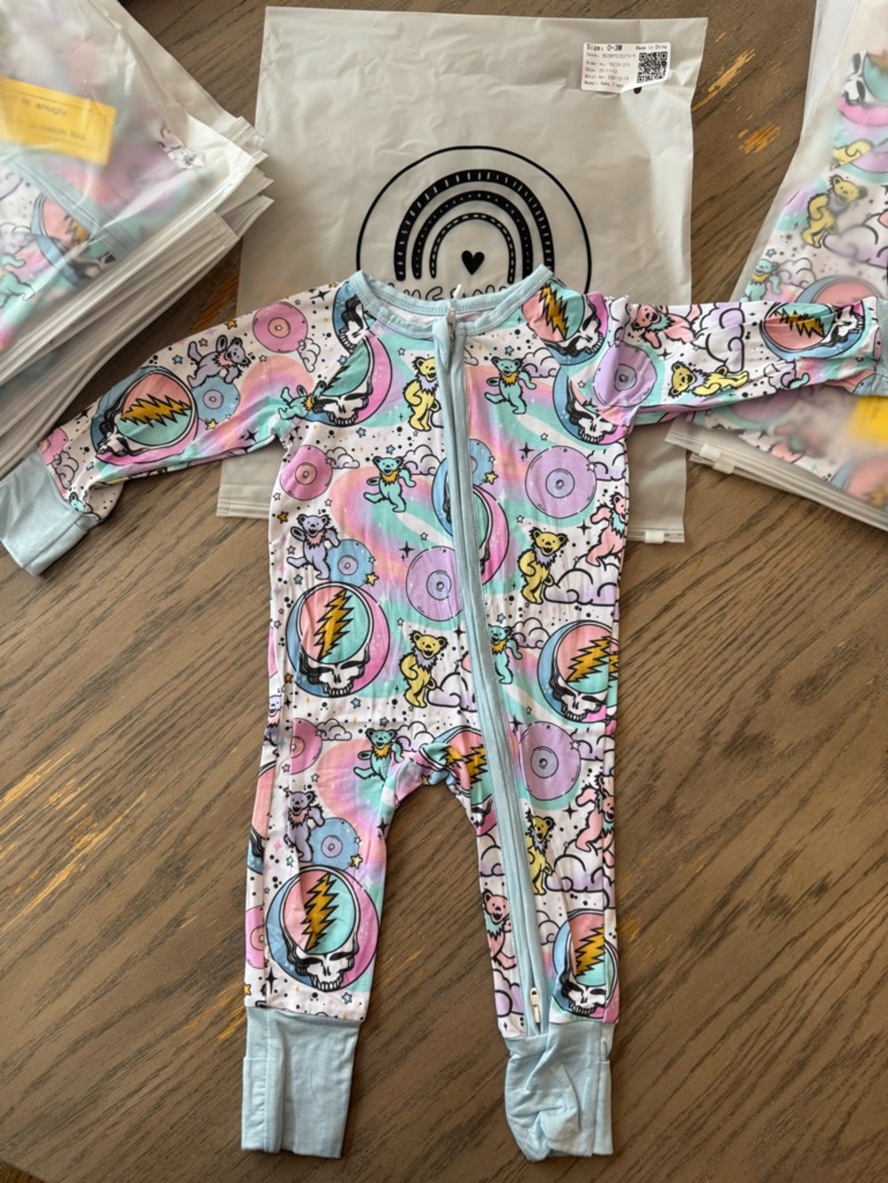 GRATEFUL BEARS BAMBOO ZIPPY 18/24M